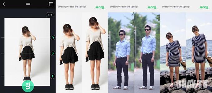 Ứng dụng tăng chiều cao khi chụp hình - Spring