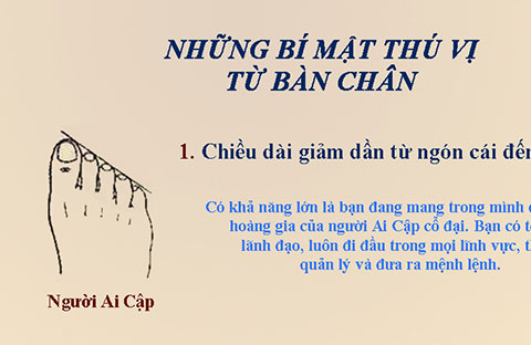 Đoán tính cách qua hình bàn chân