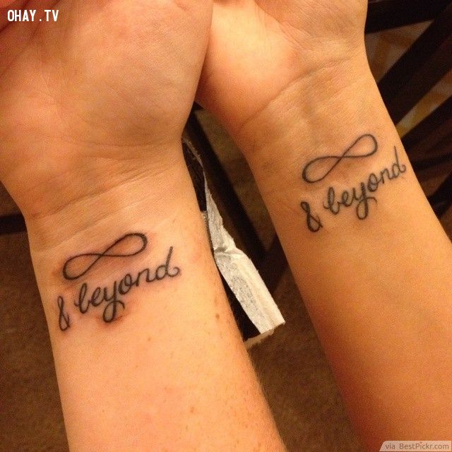 Matching To Infinity And Beyond Tattoo Design ❥❥❥ http://bestpickr.com/matching-couples-tattoos