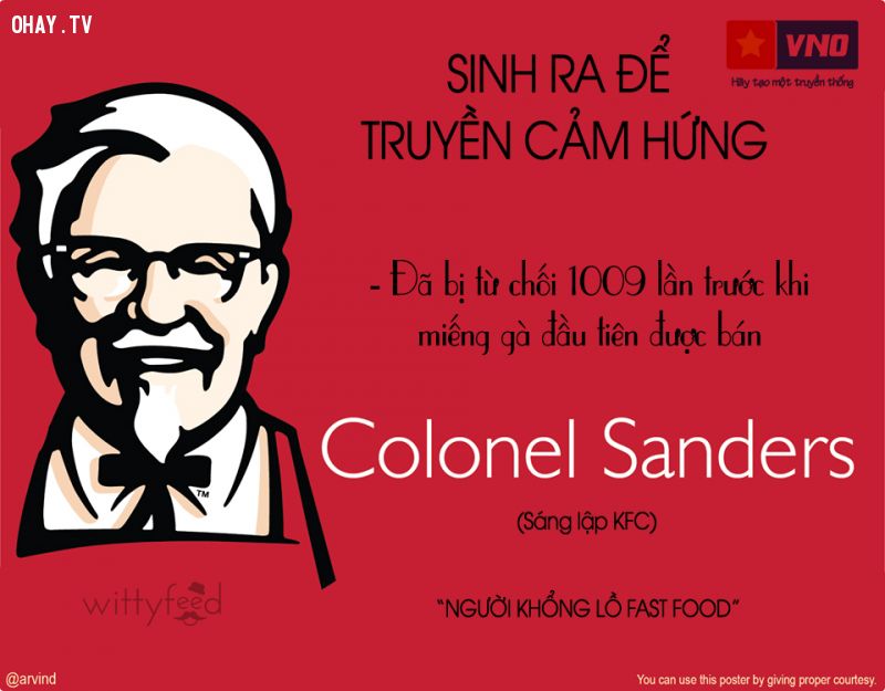 Người sáng lập chuỗi thức ăn nhanh nổi tiếng thế giới KFC