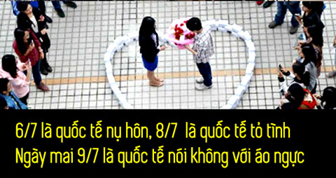 Có thể bạn chưa biết hôm nay là ngày tỏ tình thế giới và mai là ngày nói không với áo ngực