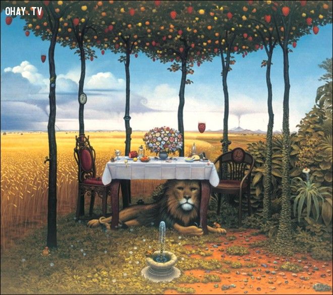 ảnh tranh nghệ thuật,tranh sơn dầu,nghệ thuật,hội họa,Jacek Yerka