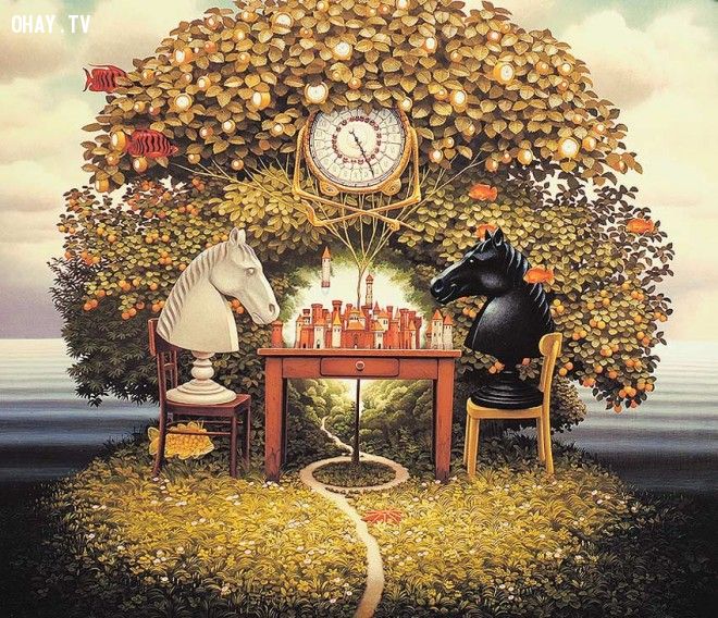 ảnh tranh nghệ thuật,tranh sơn dầu,nghệ thuật,hội họa,Jacek Yerka