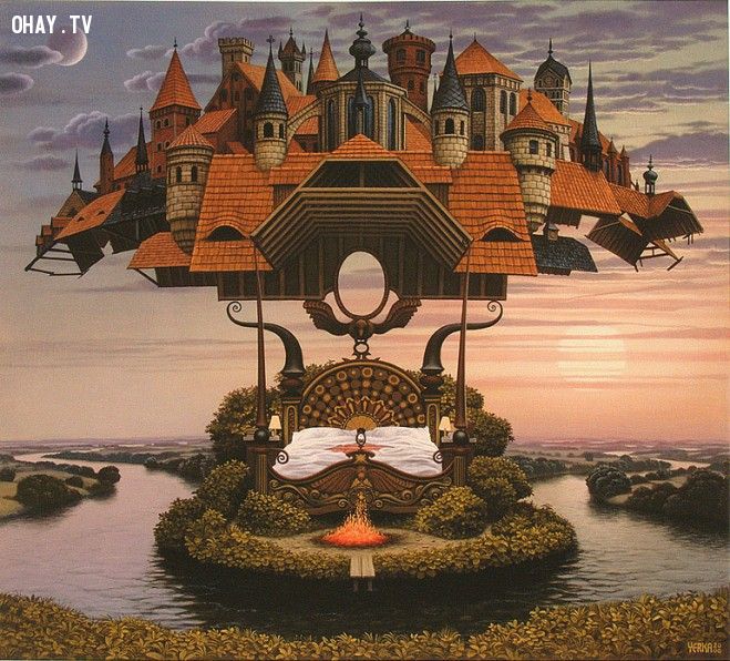 ảnh tranh nghệ thuật,tranh sơn dầu,nghệ thuật,hội họa,Jacek Yerka
