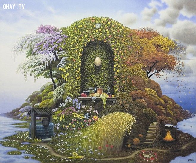 ảnh tranh nghệ thuật,tranh sơn dầu,nghệ thuật,hội họa,Jacek Yerka