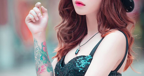 Ngắm gái xinh xăm hình