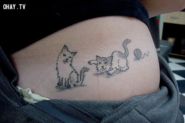 Mèo xăm SPHYNX  Quý ông Mèo Mặc vest  TooArt  Tattoo and Piercing Salon