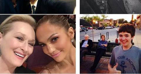 Muôn vẻ sao Mỹ qua hình selfie của họ trên mạng xã hội - P2
