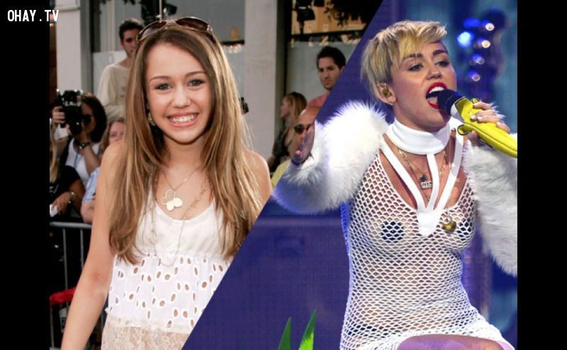 Miley Cyrus ngày ấy và bây giờ