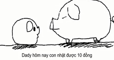 Màn đối thoại hài hước của Heo Con và Bố