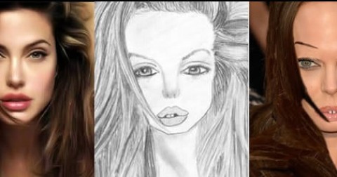 14 bức ảnh người nổi tiếng được Photoshop để khớp với phác thảo ảnh của fan