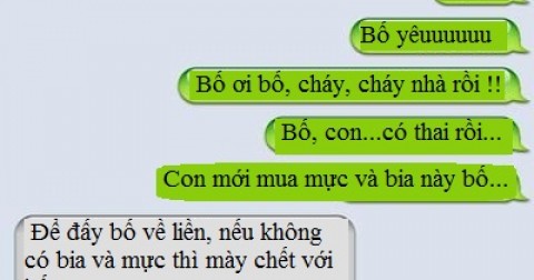 Những tin nhắn cực hài giữa bố và con gái