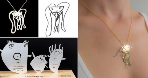 Đồ trang sức độc đáo lấy cảm hứng từ tranh vẽ của trẻ em