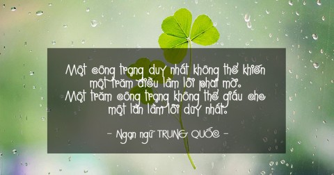 20 ngạn ngữ Trung Quốc đáng suy ngẫm