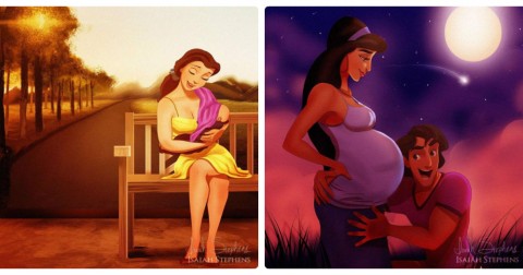 Diện mạo các nàng công chúa Disney sẽ như thế nào nếu họ làm mẹ?