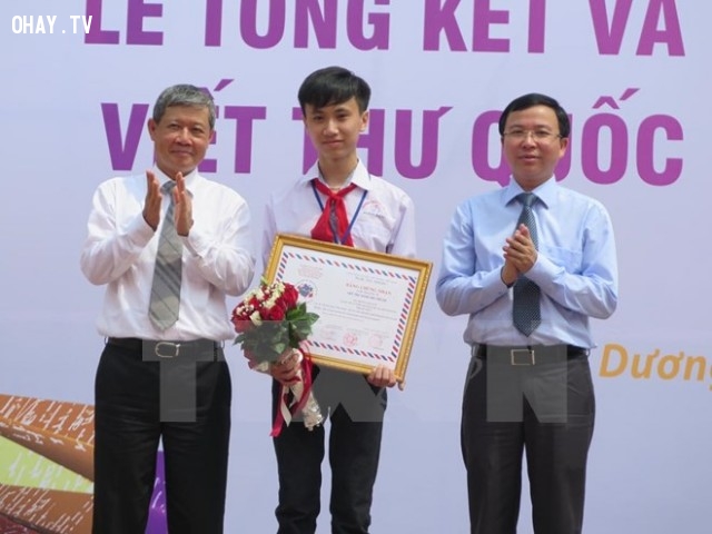 Trương Hải Nam - Quán quân UPU 44-2015 Trương Hải Nam - Quán quân UPU 44-2015,UPU,học sinh xuất sắc,viết thư