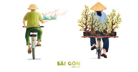 Sài Gòn Sau Vai - Bộ tranh thú vị về những đặc trưng của Sài Gòn