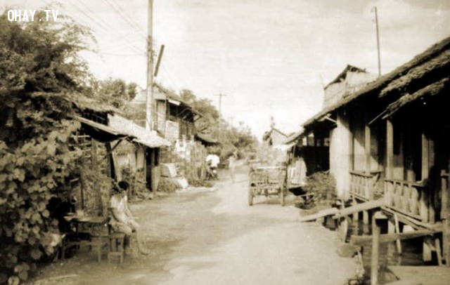 Đường cặp bờ sông khoảng những năm 1990, gần khu vực cầu Kiến Vàng Đường cặp bờ sông khoảng những năm 1990, gần khu vực cầu Kiến Vàng,Bến Tre xưa,Xứ dừa,hình xưa,ảnh cổ,ảnh lịch sử