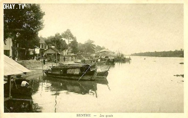 Bến lở thời Pháp Bến lở thời Pháp,Bến Tre xưa,Xứ dừa,hình xưa,ảnh cổ,ảnh lịch sử