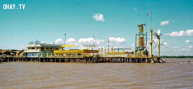 Khu vực điện nổi của ông đạo Dừa, cồn Tân Dinh năm 1967, là khu du lịch Cồn Phụng hiện nay Khu vực điện nổi của ông đạo Dừa, cồn Tân Dinh năm 1967, là khu du lịch Cồn Phụng hiện nay,Bến Tre xưa,Xứ dừa,hình xưa,ảnh cổ,ảnh lịch sử