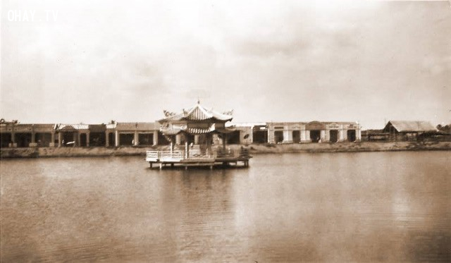 Nhà thủy tạ hồ Chung Thủy (Trúc Giang) Nhà thủy tạ hồ Chung Thủy (Trúc Giang),Bến Tre xưa,Xứ dừa,hình xưa,ảnh cổ,ảnh lịch sử