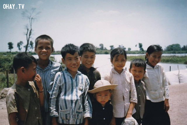 Trẻ em miền Nam 1964 Trẻ em miền Nam 1964,Bến Tre xưa,Xứ dừa,hình xưa,ảnh cổ,ảnh lịch sử
