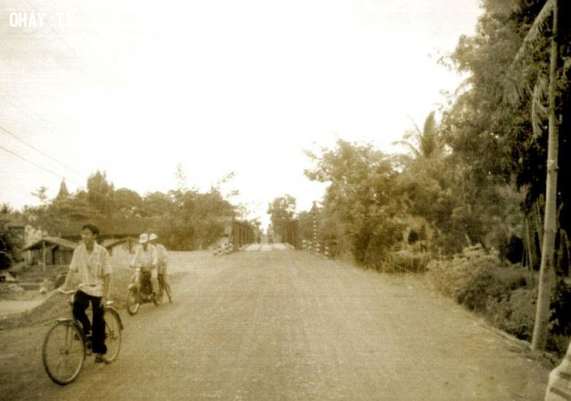 Cầu Sơn Đông 1990 Cầu Sơn Đông 1990,Bến Tre xưa,Xứ dừa,hình xưa,ảnh cổ,ảnh lịch sử