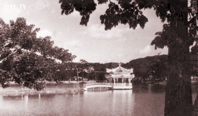 Nhà thủy tạ hồ Chung Thủy Nhà thủy tạ hồ Chung Thủy,Bến Tre xưa,Xứ dừa,hình xưa,ảnh cổ,ảnh lịch sử