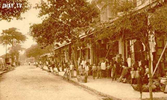 Đường Hùng Vương - Bến lở thời Pháp đầu thế kỷ 20 Đường Hùng Vương - Bến lở thời Pháp đầu thế kỷ 20,Bến Tre xưa,Xứ dừa,hình xưa,ảnh cổ,ảnh lịch sử