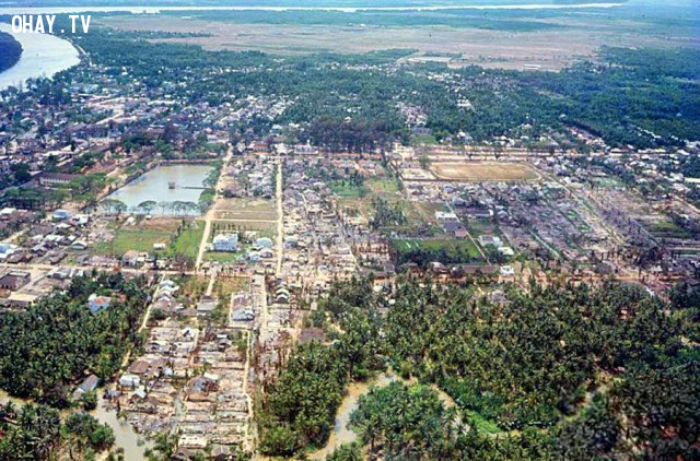 Không ảnh thị xã Bến Tre 1968 Không ảnh thị xã Bến Tre 1968,Bến Tre xưa,Xứ dừa,hình xưa,ảnh cổ,ảnh lịch sử