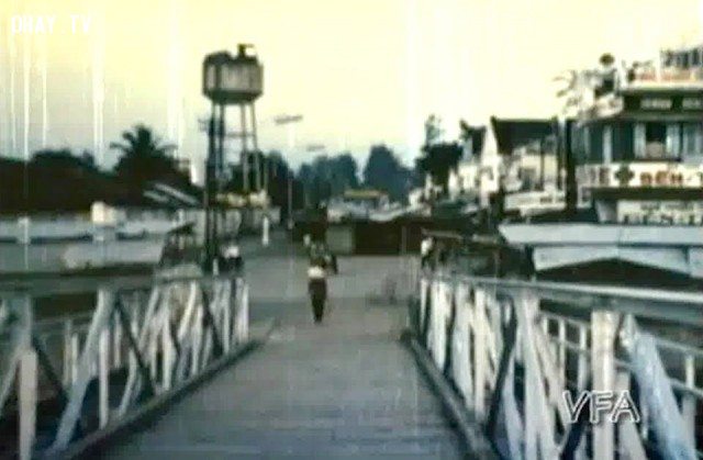 Cầu Cái Cối (cầu Bến Tre) nhìn về bùng binh 1966,Bến Tre xưa,Xứ dừa,hình xưa,ảnh cổ,ảnh lịch sử