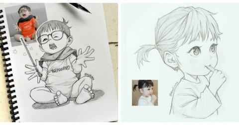 Hô biến hình ảnh đời thường thành chân dung hoạt hình cute phô mai que