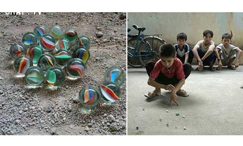 Bắn bi là trò chơi không thể thiếu của trẻ em Bắn bi là trò chơi không thể thiếu của trẻ em,tuổi thơ dữ dội