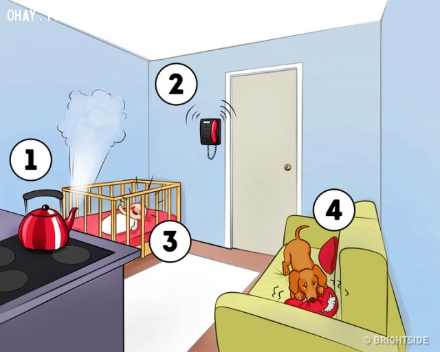 Bạn nhìn hình vẽ và thấy mình nên làm gì trước tiên với 4 mục 1-2-3-4 sau?
