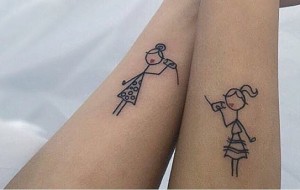 54 hình xăm đôi siêu dễ thương dành cho chị em gái